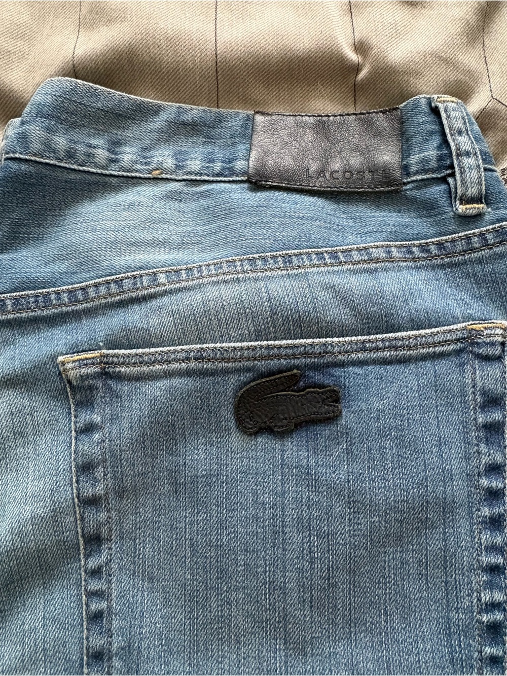 Lacoste Men's Stretch Denim Straight Leg Jeans Medium Wash US 40 (W40 L33)